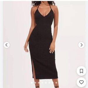 ALAMEDA CRINKLED CUTOUT MIDI DRESS